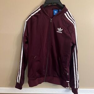 Adidas Men's Maroon Track Jacket